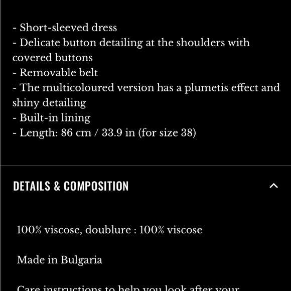 NWT Sézane Robe Carmeli, black - Picture 3 of 9